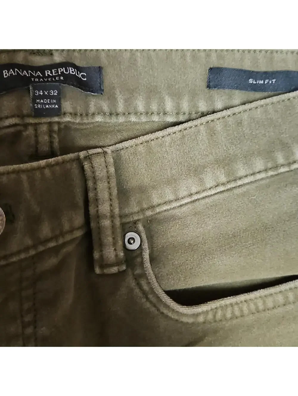 Banana Republic | Men's Olive Slim Fit Pants | 34x32